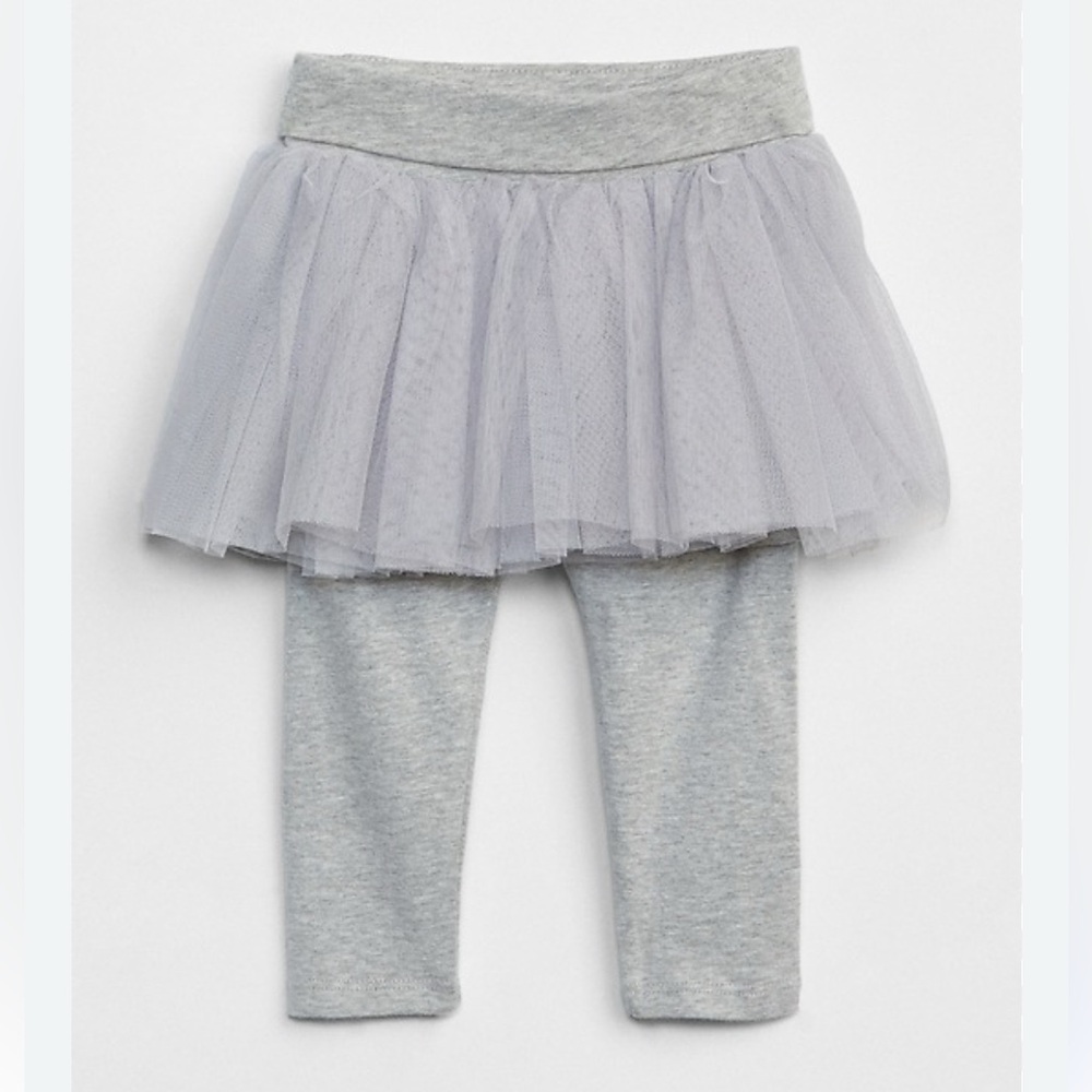Gap toddler girls Gray Tulle Skirt Leggings